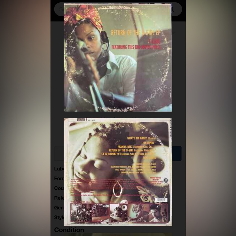 T-Love* Featuring This Kid Named Miles ‎– Return Of The B-Girl EP vinyl 
Sealed